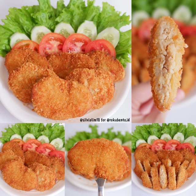 Chicken Baaga Roku Bento isi 5 Pcs Frozen Nugget Katsu Ayam Mini Siap Goreng Homemade - Menu Bekal Lauk Instan Praktis