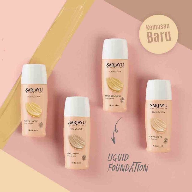 Sariayu FOUNDATION/ Foundation sariayu kuning Langsat/Kuning gading/Kuning pengantin