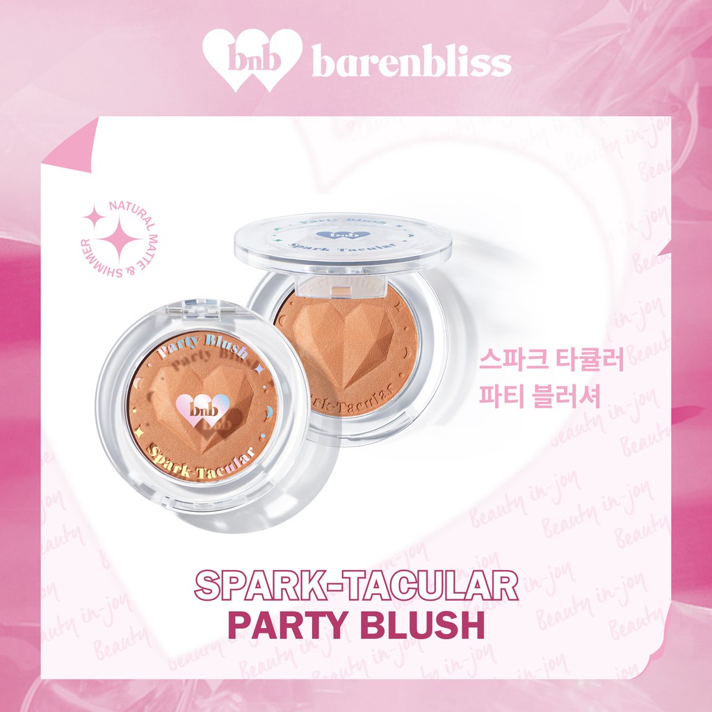 BNB barenbliss Spark-Tacular Party Blush Kosmetik Korea Blush On Pallete Make Up Tahan Lama