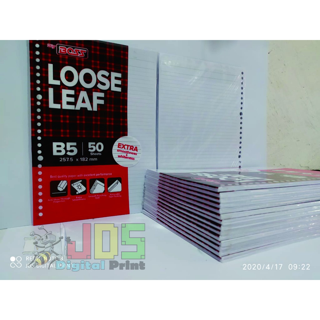 

Isi Binder / Loose leaf Ukuran B5 isi 50 lembar