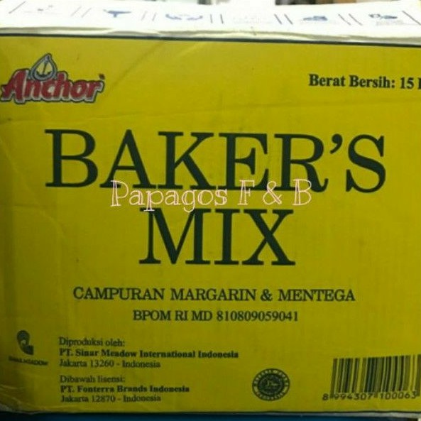 

Anchor Bakers Mix Baker Mix / Butter Blend Import repck 1 kg