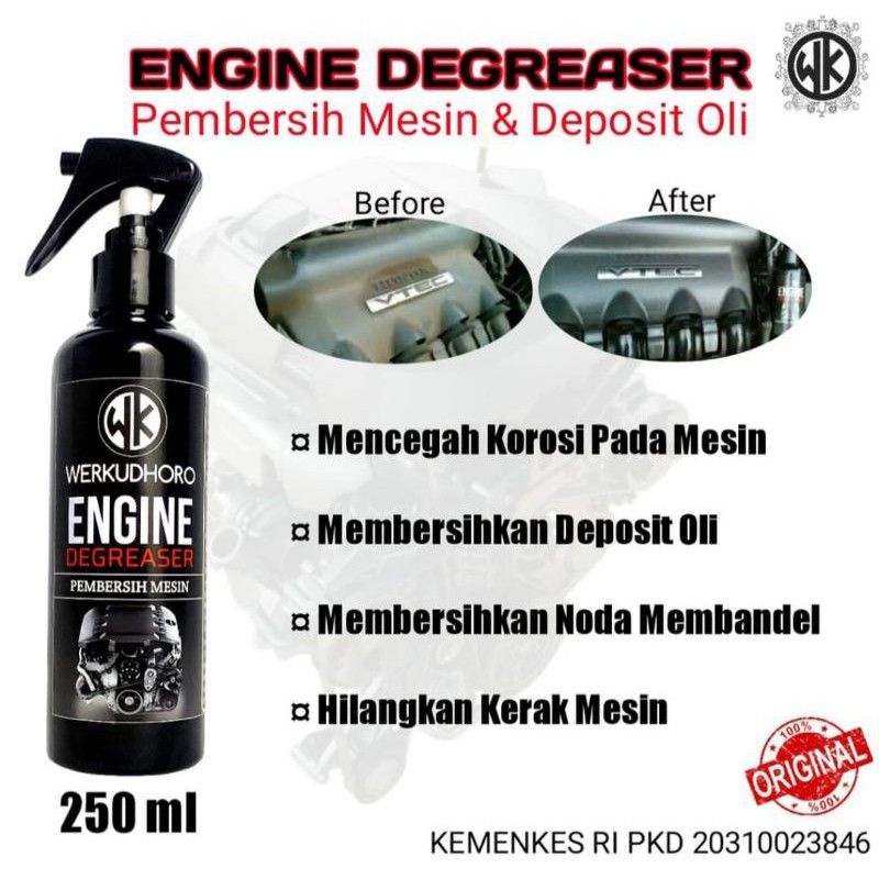 pembersih mesin motor mobil engine degreaser penghilang kerak karat mesin gratis kuas