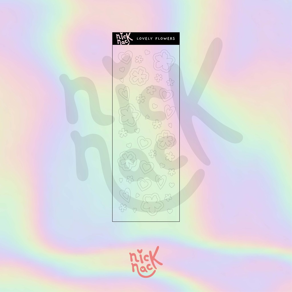 Holo / Hologram Deco Sticker Vol.1 (Kiss Cut)-Lovely Flowers