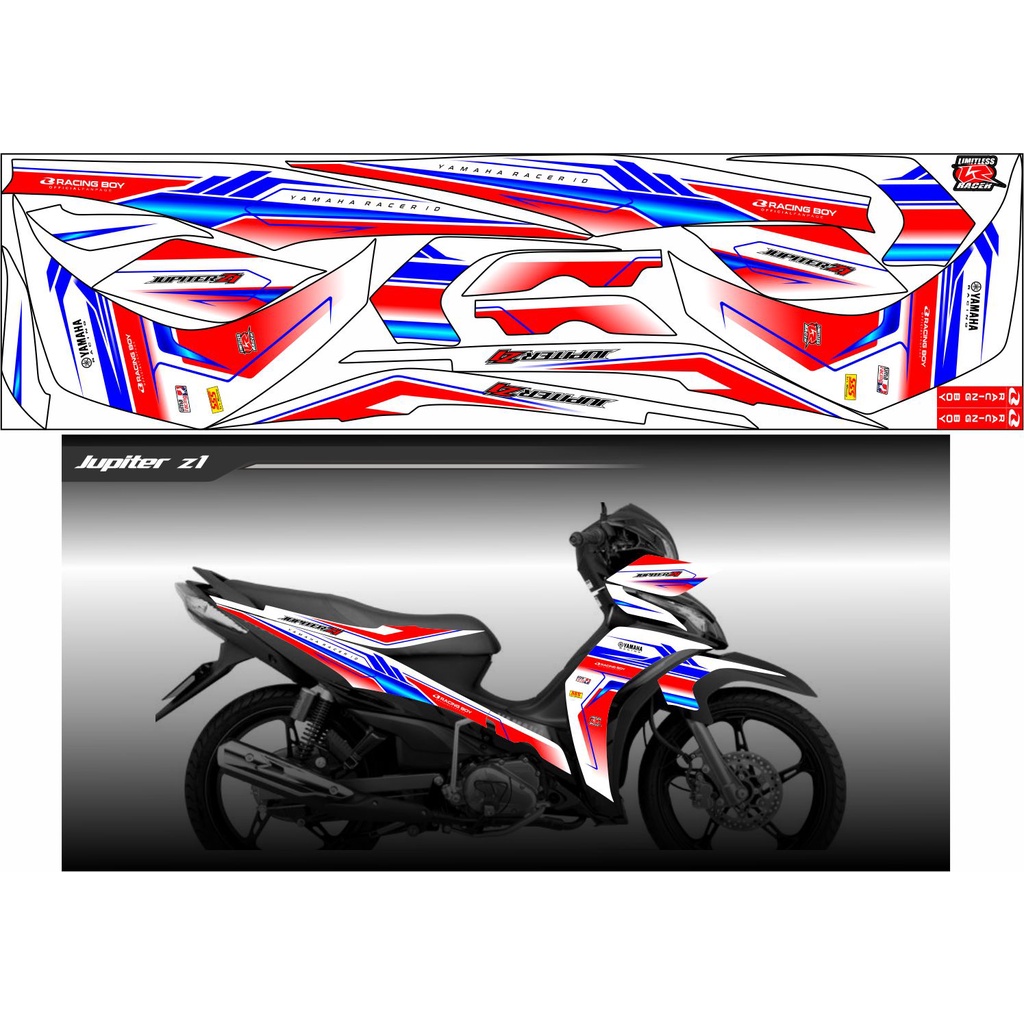 STIKER LIS STRIPING STICKER/STRIPING VARIASI MOTOR JUPITER Z1/ NEW STICKER CUSTOM MOTOR YAMAHA JUPIT