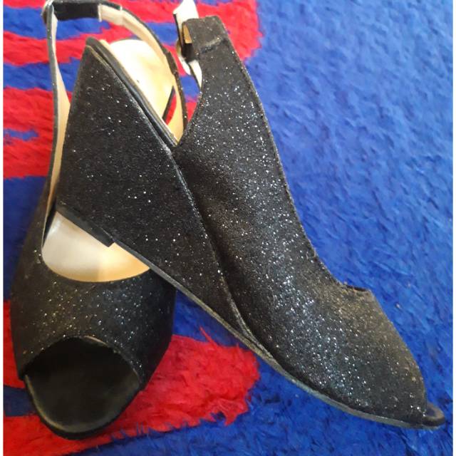 Wedges glitter preloved