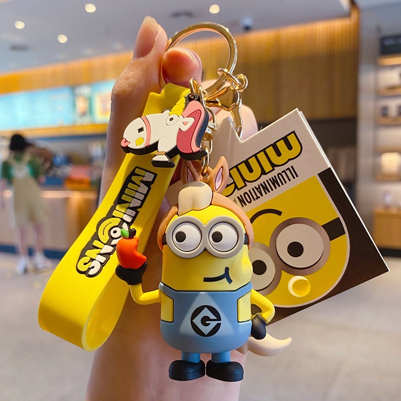 Mainan Gantungan Kunci Mobil / Tas Bentuk Kartun Minions Untuk Anak Laki-Laki / Perempuan