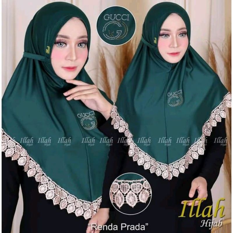 terbaru kerudung instan Prada//hijab instan Jersey premium