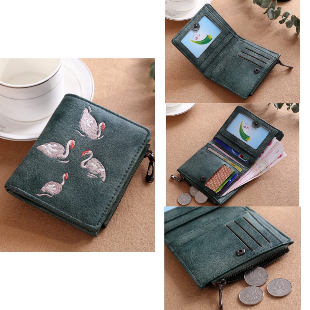 DOMPET LIPAT KECIL WANITA IMPORT KULIT PENDEK SLOT KARTU MINI MERCURIA MURAH BATAM KOREA PREMIUM ORI