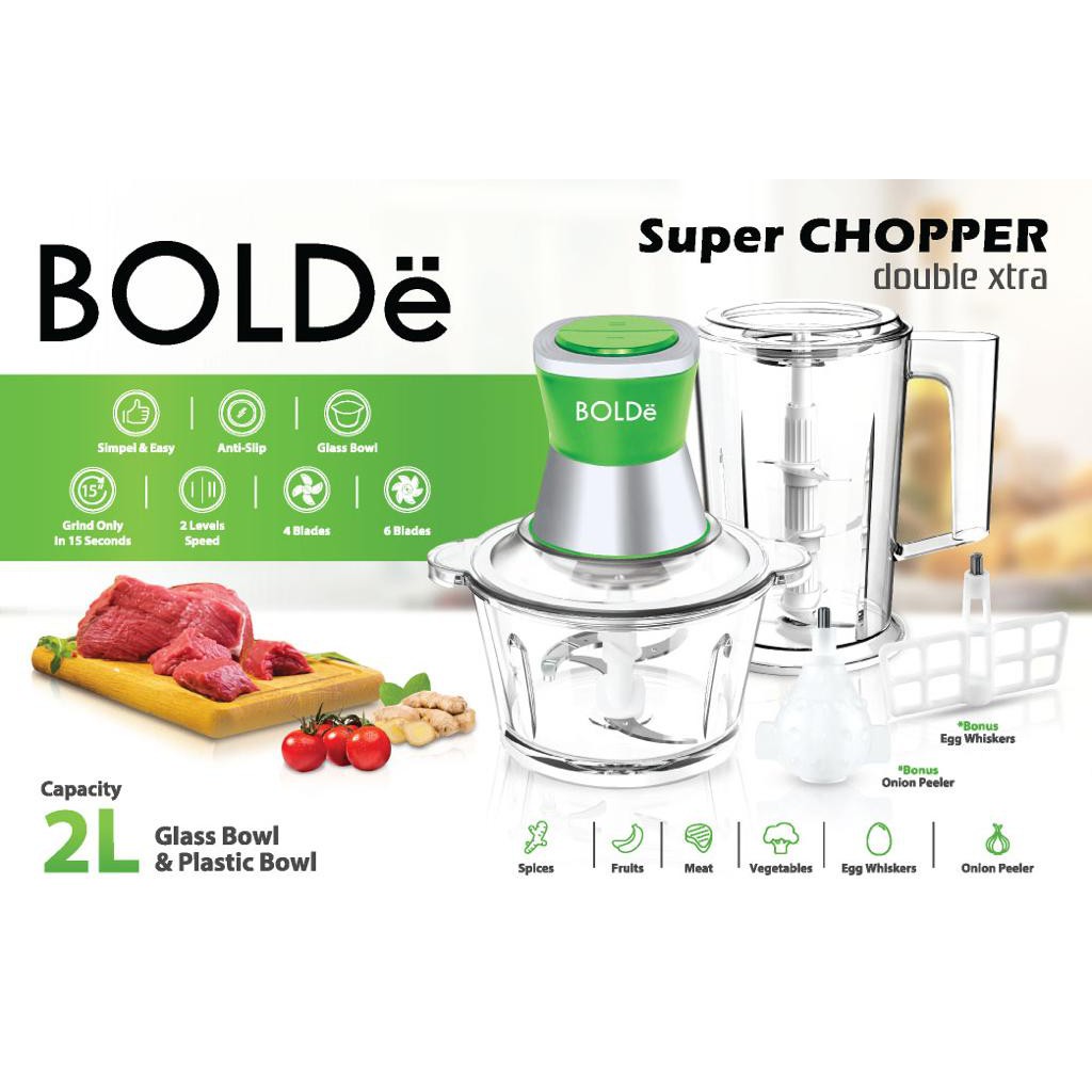 BOLDe Pemotong Bahan Makanan / Super Chopper Double Xtra-1