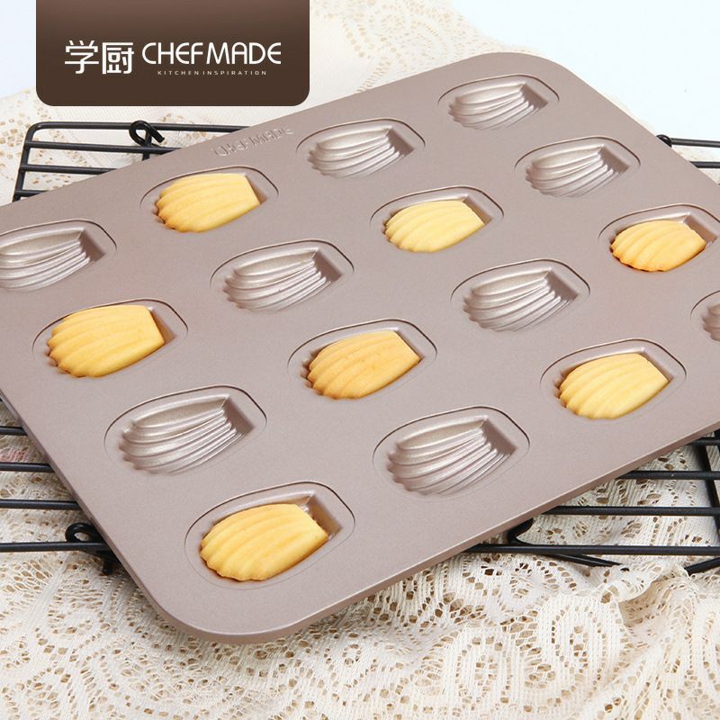 chefmade mini 16cups madeleine cake pan wk9743 / loyang kue kerang