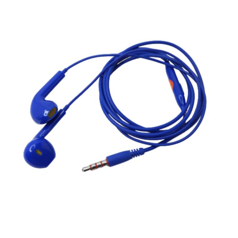 Headset Earphone Original Support Semua hp Jack 3.5mm - Biru