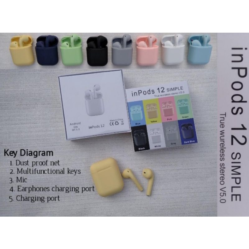 Handsfree Ipods maccarons i12