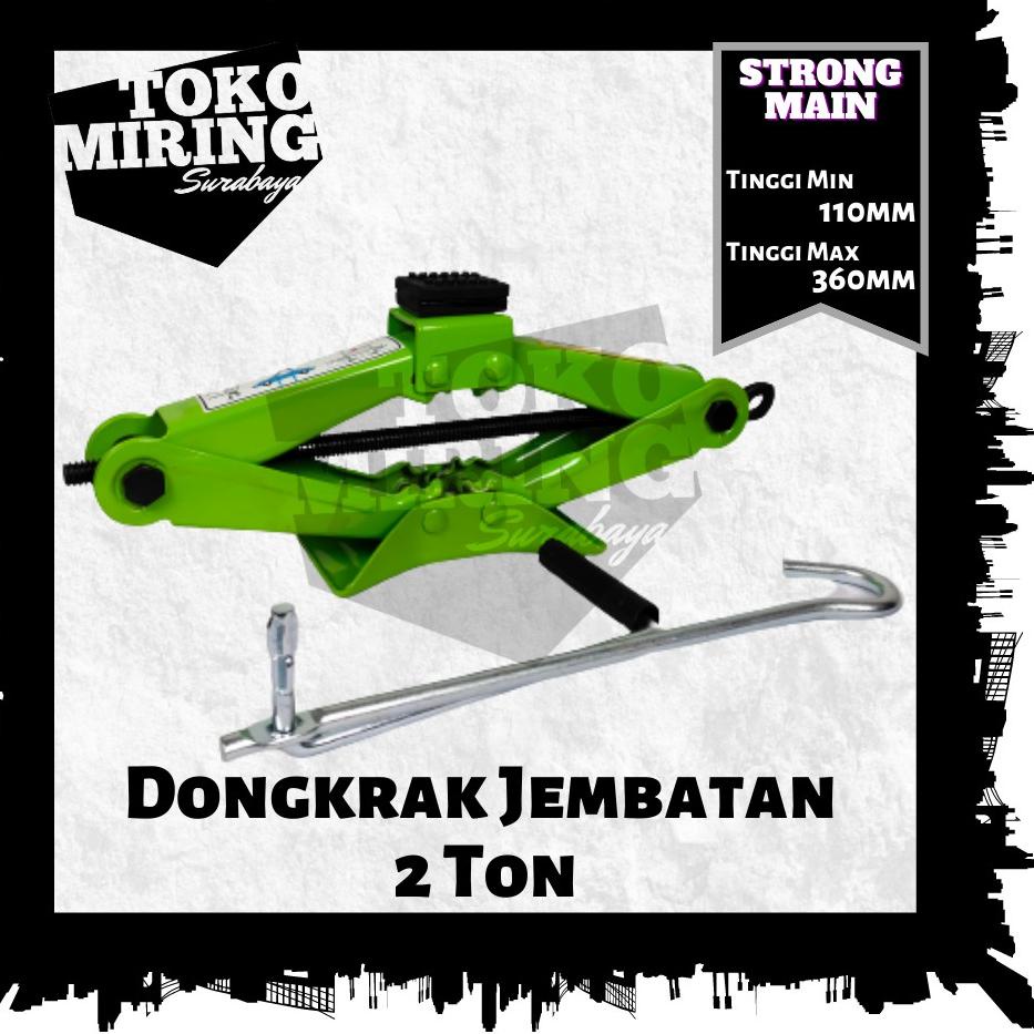 Dongkrak Mobil 2 Ton Model Jembatan / Dongkrak Jembatan / Scissor Jack ダ