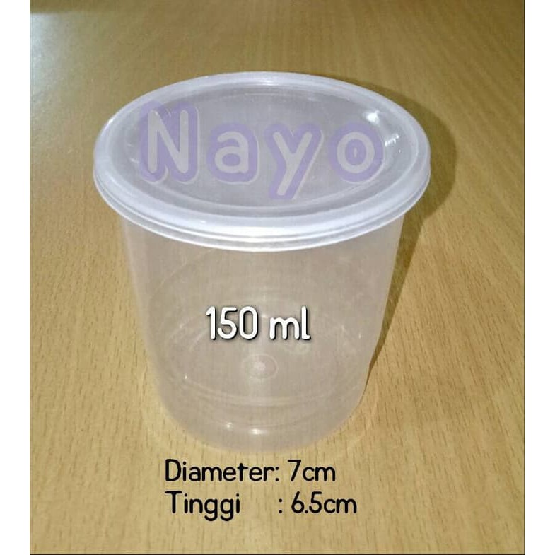 Ready Stok Cup plastik 150 ml  Cup selai  Cup puding  Cup agar  Food container Limited