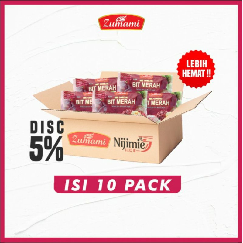 

ZUMAMI MIE SAYUR BIT MERAH 80 GRAM ISI 10 PCS ( PAKET LEBIH HEMAT )