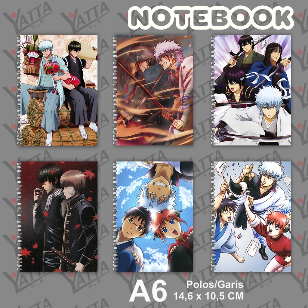 

Notebook Anime Ukuran A6 10,5 cm x 14,8 cm Gintama