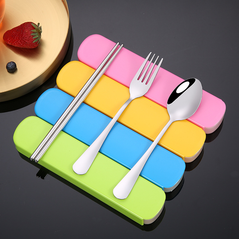 HOME &amp; LIFE 3Pcs Set Alat Makan Sendok Garpu Sumpit /Stainless Steel Spoon Fork Chopsticks / DW