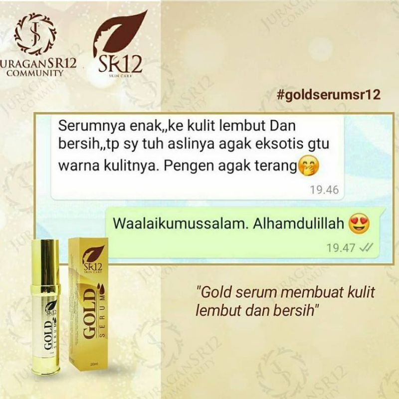 Gold Serum SR12 Serum Wajah Glowing BPOM Penghilang Flek Hitam Serum Penghilang Plek Hitam Membandel Serum Muka Serum Wajah Serum Emas Perawatan Wajah Serum Dark Spot Penghilang Dark Spot Serum Essence