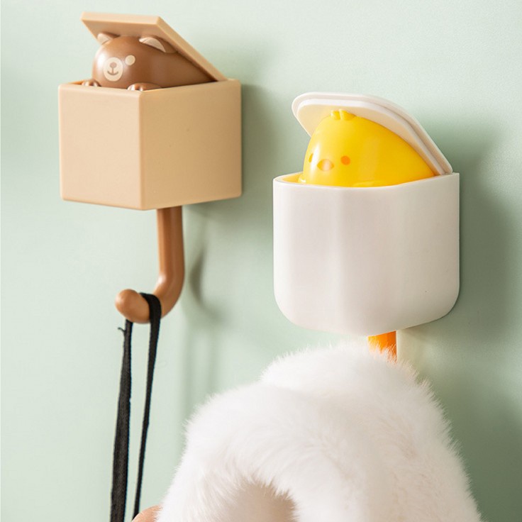 [Creative and Cute Animal Fun Hooks] [Wall Mounted No-punch Kitchen Storage Hooks] [Key &amp; Coat Storage Rack , Bathroom Towel Rack] [Home Decor Wall Hooks]