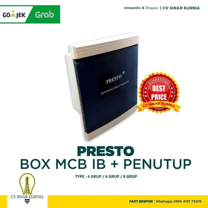 Box MCB 4/6/8 Grup IB Inbow + Tutup Merk Presto