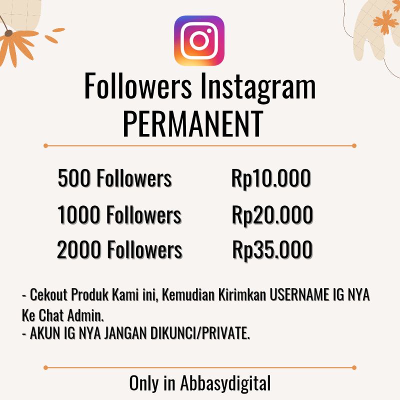 PENGIKUT IG FOLLOWERS IG FOLLOWERS MURAH FOLLOWERS PERMANEN