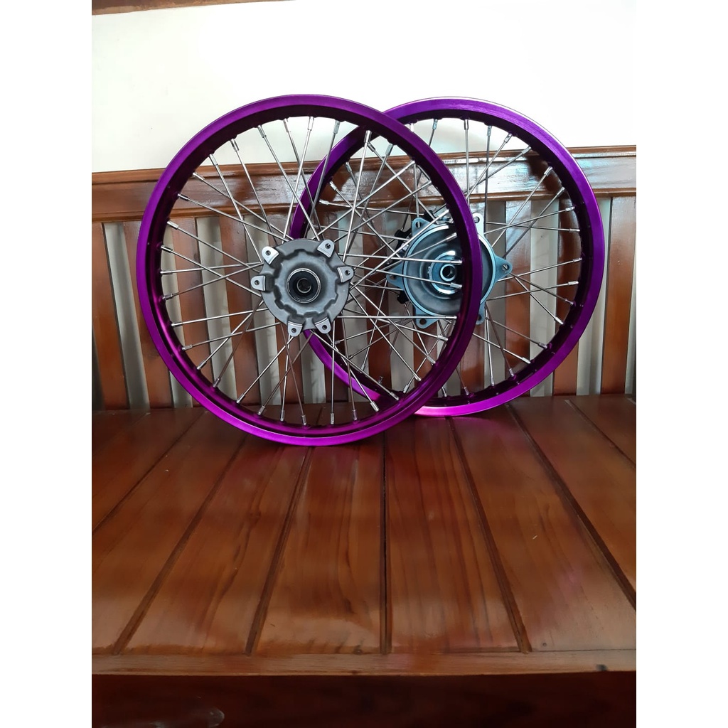 Velg Crf 140/160 - 17" Set Depan Belakang Tanpa Ban Velg Cacing CRF 150 Velg Jari-Jari CRF HEREX