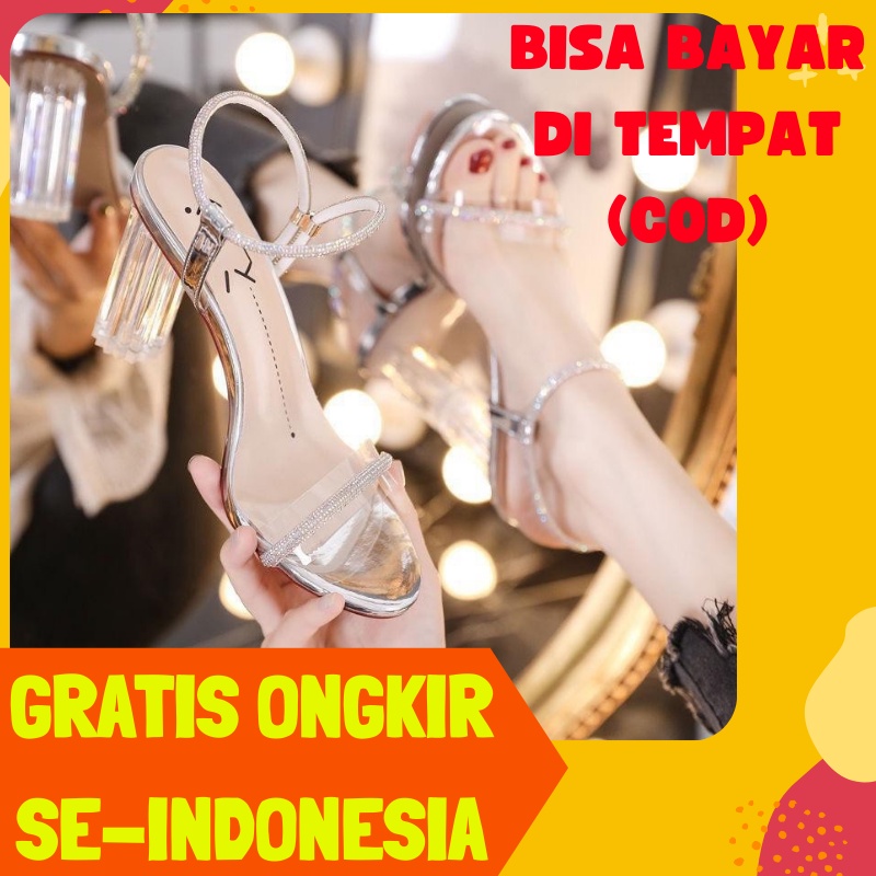 Sendal Heels Wanita kekinian terbaru 2022 murah Sandal Haihils hils Cewek Remaja Korea Korean Style 