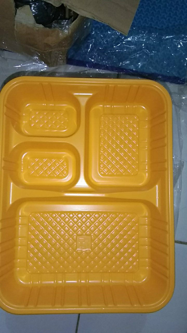 Original Tray Sekat 4 Totol / Tray Sekat Empat / Tray Sekat 4/ Tray Bersekat/ Sekat 4/ Box Bento/
