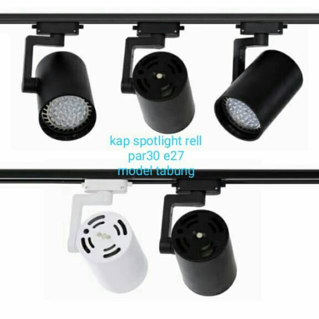 Jual Kap lampu sorot spotlight track/Rell par30 fitting E27 trackLight ...