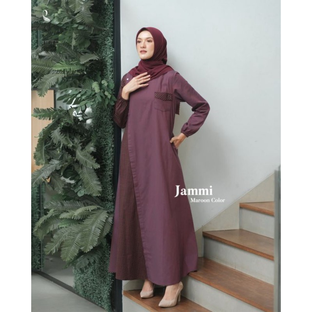 SYLLA// Gamis JAMMI Dress Syari Kasual Formal Look by Sylla Hijab