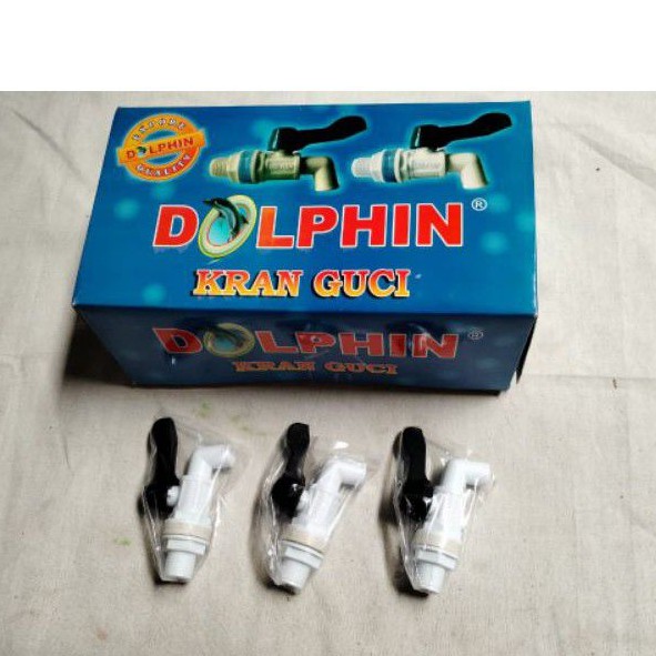 KRAN GUCI DOLPHIN 1/2" PUTIH