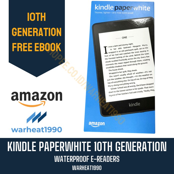Amazon Kindle Paperwhite 10 / 10th Generation Waterproof Free Ebook