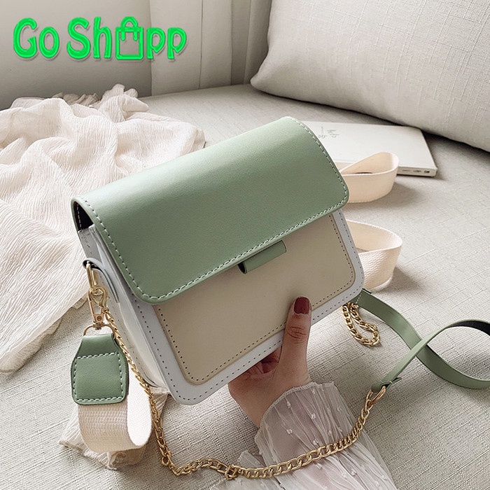 tas wanita Tas Selempang Wanita Import Kombinasi 3 Warna High Quality - SL19 - SL19 - Hijau tas ping