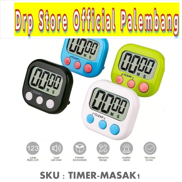 DIGITAL KITCHEN TIMER MASAK MAGNET JAM ALARM STOPWATCH DAPUR OLAHRAGA