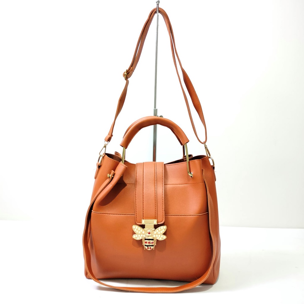 Murah! Tas Selempang Jinjing Top Handle Wanita Import 11552 Bonus Pouch