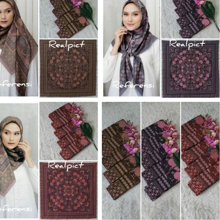 ♣ (New/Leopard/Polkadot/Love)Kerudung Segiempat Voal Lasercut Hijab Voal Motif Jilbab Voal Lasercut 