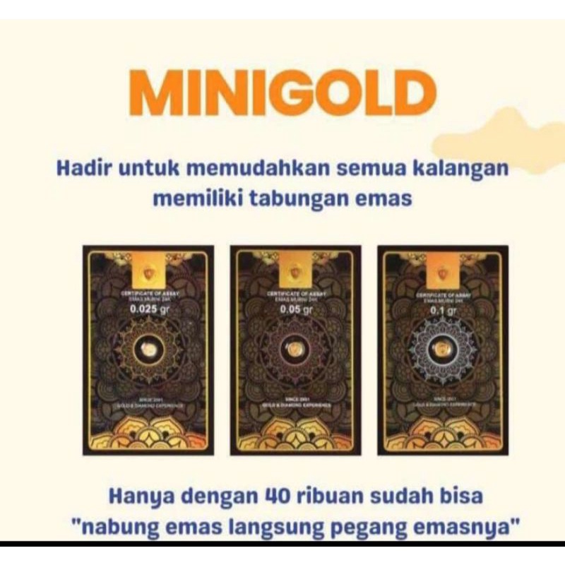 Mini Gold 0,025 gram