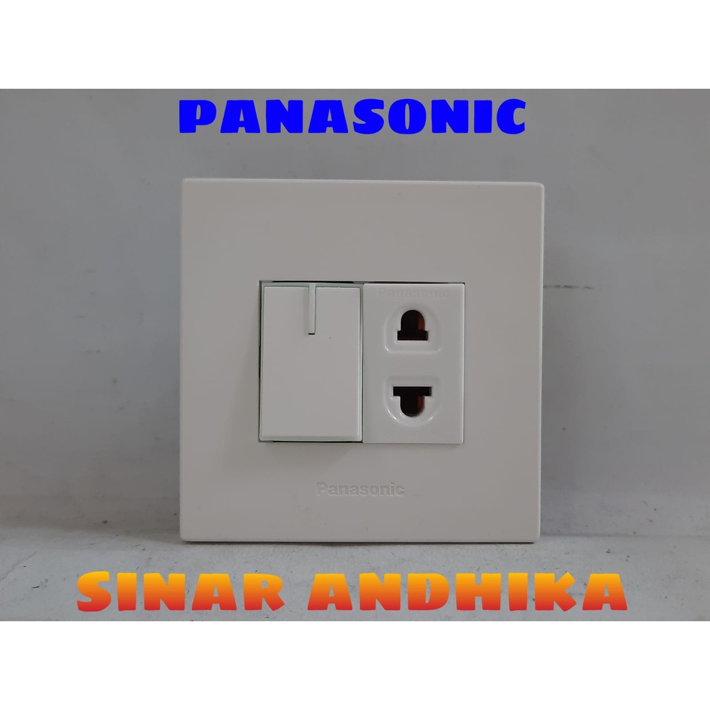 SAKLAR + STOP KONTAK UNIVERSAL PUTIH STYLE E PANASONIC WESJ 78029W 3119