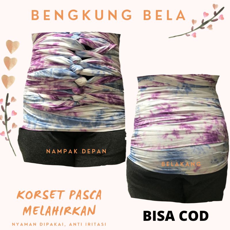 Bengkung Ibu Postnatal Pasca Melahirkan Size 20M Jumbo Tiedye Handmade Bidan Kita