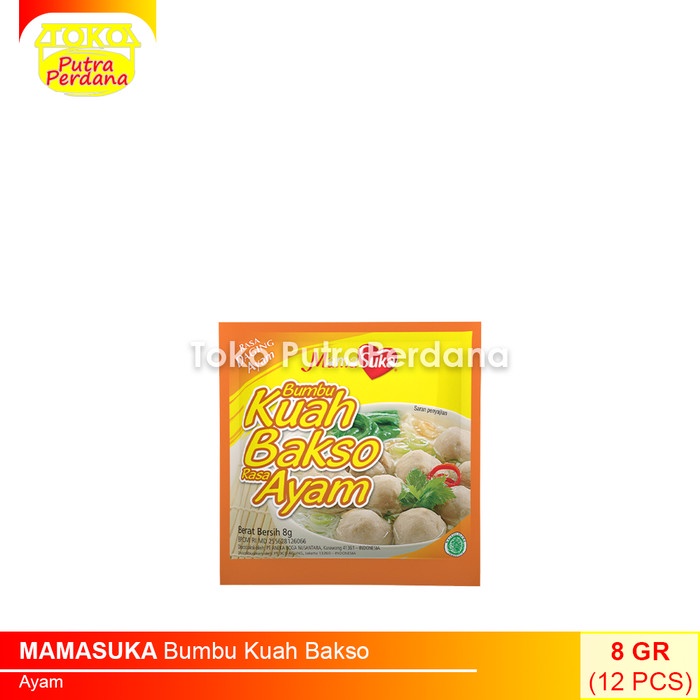 

TERBARU Bumbu Kuah Bakso MAMASUKA 8gr (12 Pcs) - Ayam