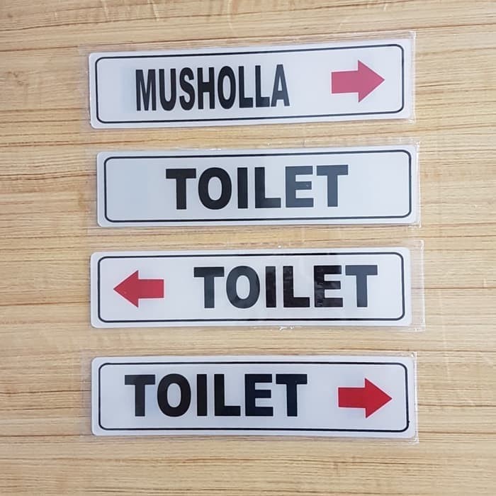 

SIGN AKRILIK K3 RAMBU TOILET - MUSHOLLA HARGA SATUAN UK 4.5X19.5CM