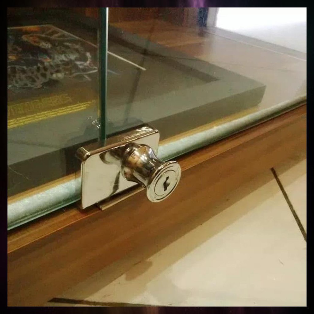 KUNCI LEMARI / ETALASE KACA JEPIT PINTU DOUBLE