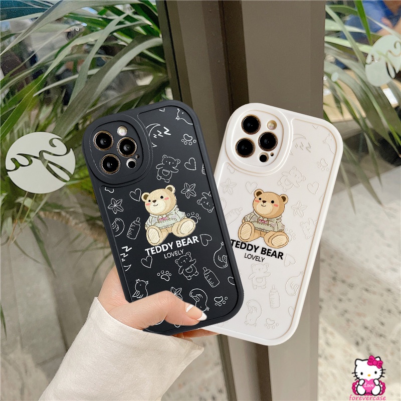 Soft Case Bahan TPU Desain Teddy Bear Untuk Vivo Y35 Y16 Y22 Y20 Y15 Y20i Y21 Y15s Y11 Y31 Y17 Y12 Y33S Y91 Y01 Y21S Y51A Y21T Y21T Y15s Y21T Y1 Y21T Y30 Y33S Y1C Y12 Y50S Y1