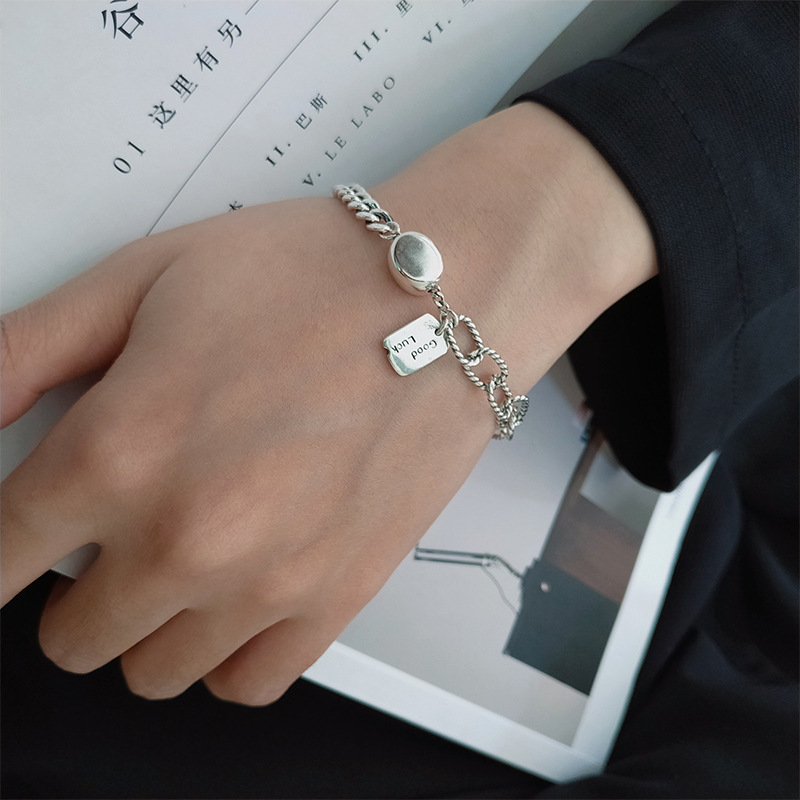 [Ready Stock]Fashion Personality Silver Plated Lucky Bracelet Vintage Bracelet