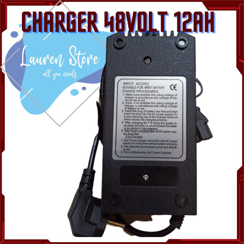 Charger 48volt 12ah selis Charger sepeda listrik 48volt 12ah casan sepeda listrik carger 48volt 12ah