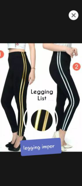 LEGGING IMPORT DOUBLE LIST LEGGING OLAHRAGA LIST SAMPING LEGGING YOGA