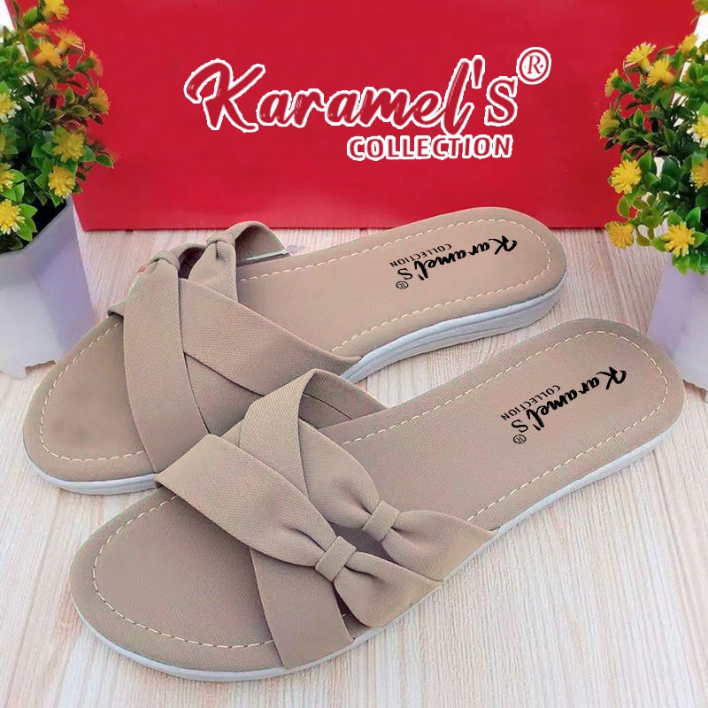 Sandal flat wanita terbaru murah/sandal flat wanita humberg kekinian/sandal flat wanita VT 106