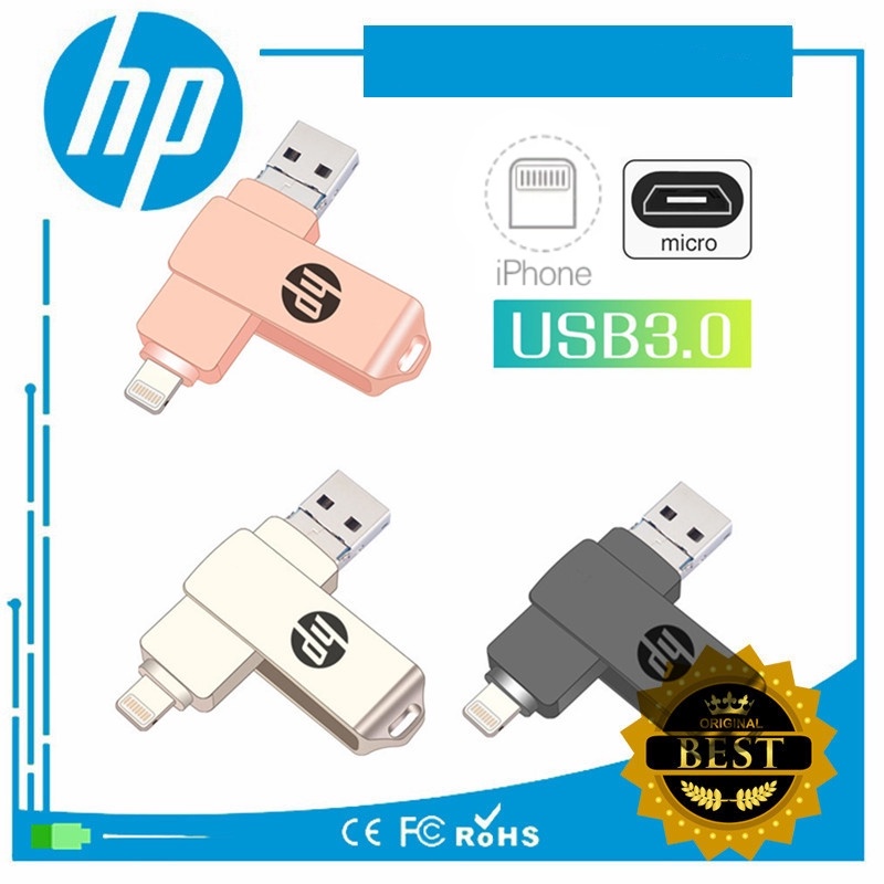 Hp Flashdisk OTG USB 3.0 Tipe-c 3 in 1 Kapasitas 512GB Untuk Smartphone