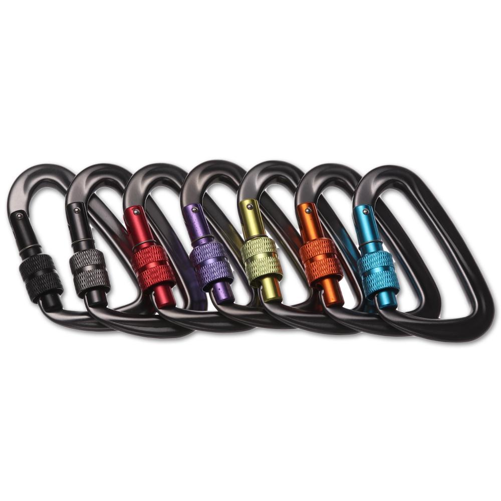 Suyo Climbing Carabiner 6warna Bentuk D Alat Panjat Quickdraws Lock
