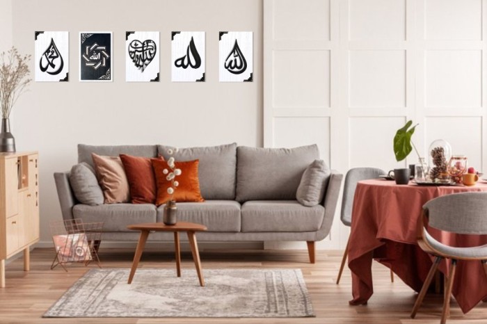[ READY STOCK ] Hiasan Dinding Poster Kayu Timbul / 3D KALIGRAFI ARAB A917 Peralatan Rumah Tangga
